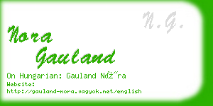 nora gauland business card